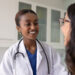 satisfied patient with happy doctor